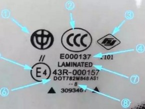 汽車玻璃上的標志是啥意思 ?