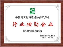 雄港玻璃加冕中國建材30年行業功勛企業