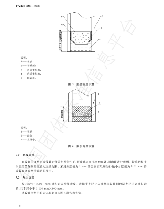 耐火型建筑門窗用防火玻璃制品標準（T/ZBH 016—2020）